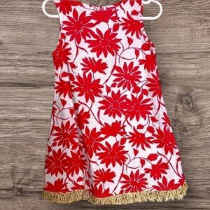 JEN JEN BOUTIQUE EUC GIRLS PINK WHITE DRESS  SUMMER WEDDING CASUAL TANK SIZE 4